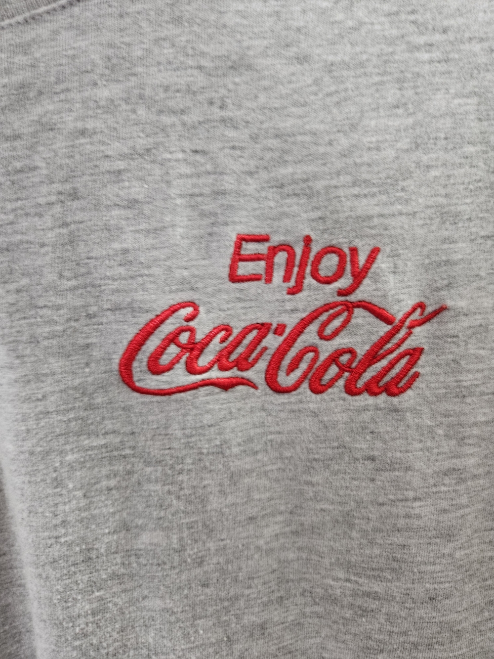 Coca-Cola Heather Gray Cropped Tee - Picture 2 of 4